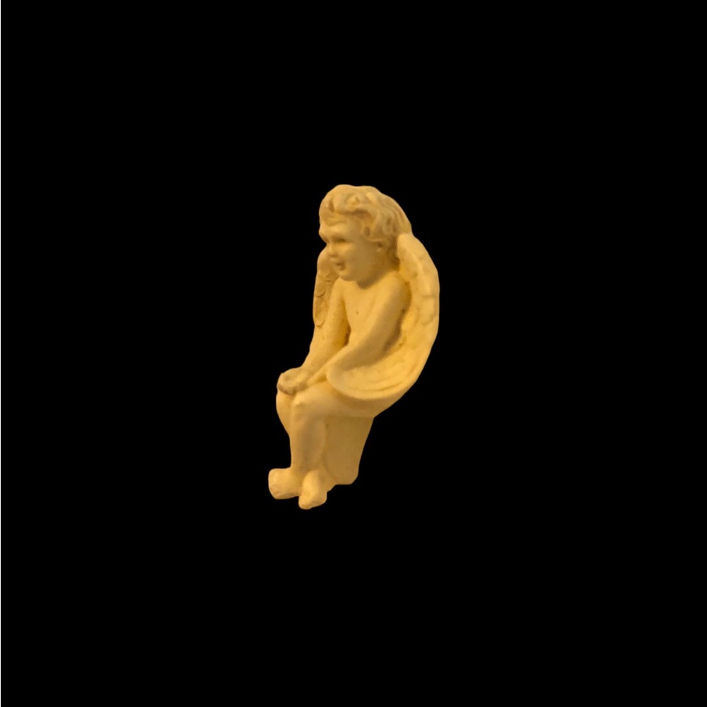 Angel Cherub Grandmacore Mob Wife Off White Pin Brooch - Picture 4 of 6